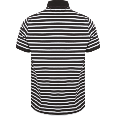 Striped jersey polo shirt